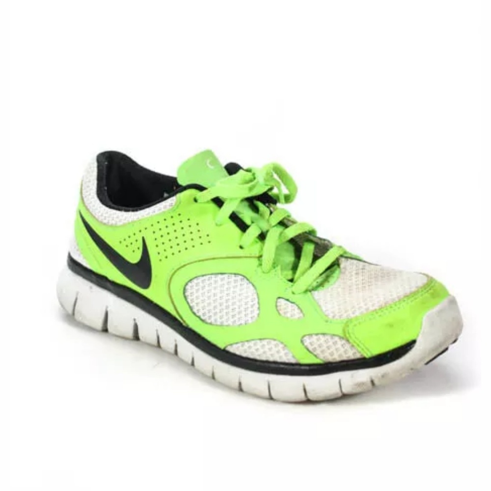 NIKE ID LEATHER CONTRAST PERFORATED SNEAKERS 7.5